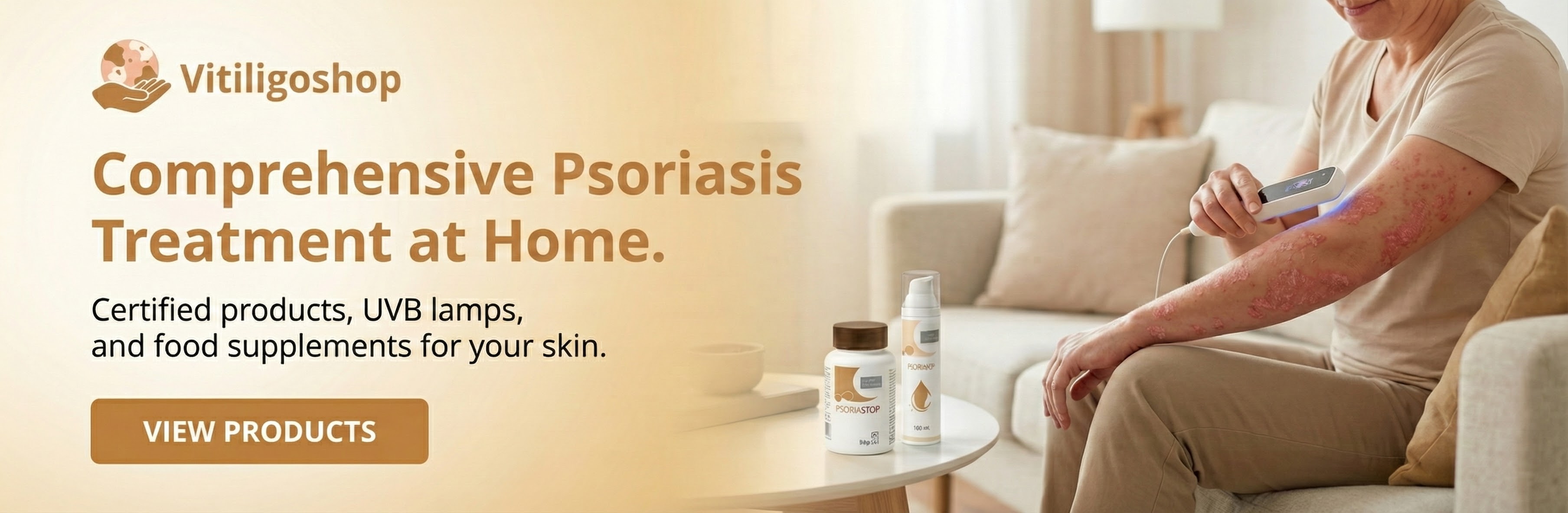Psoriasis at-home light treatment